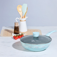 Emerald Hill x La Gourmet Collection - 28cm Ceramic Wok w/ Glass Lid