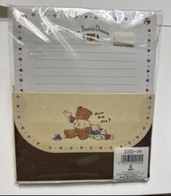 1995 Vintage Sanrio Mr. Bear’s Dream  letter set with stickers 絕版 MBD 作夢熊 信紙套裝 連貼紙