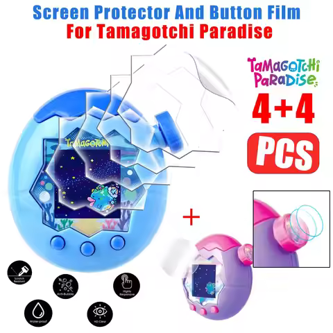 Screen Protector And Button Film For Tamagotchi Paradise Case Clear TPU Soft Film Screen Protector F