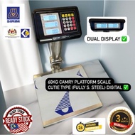 CAMRY-60kg Stainless Steel High Precision Digital Electronic Weight Price Platform Scale Rechargeabl