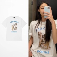 COD (Bangkok Shipping Cost) BOOM Shop OVERSIZET-shirt Cute Cartoon Puppy Special Printed Loose Short