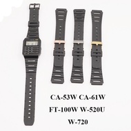 18mm 20mm Silicone Watch Band for CA-53W CA-61W FT-100W W-520U W-720G Watch Strap for Digital Quartz