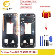 FWDGVY For Oppo Reno6 5G Middle Frame Plate Faceplate Bezel LCD Screen Support Mid Faceplate Repair 