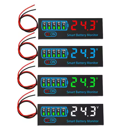 3S-14S DC7-55V Voltage Battery Level Indicator Charging Tester 12V 24V 36V 48V 18650 Lithium Battery