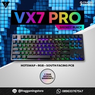 vortexseries / vortex vx7 pro rgb mechanical gaming keyboard - smokey black gateron yellow