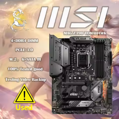 MSI MAG Z390 TOMAHAWK LGA 1151With Intel Z390 HDMI SATA 6Gb/s USB 3.1 ATX Intel Motherboard