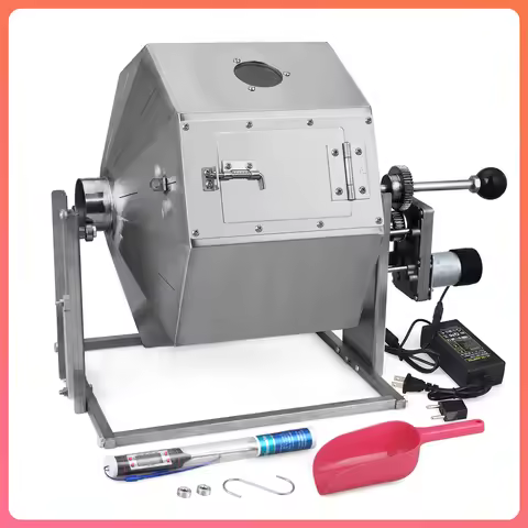 Electric Coffee Beans Roasting Baking Machine Fuel Gas Direct Fire Nuts Grain Soybean Beans Roaster 