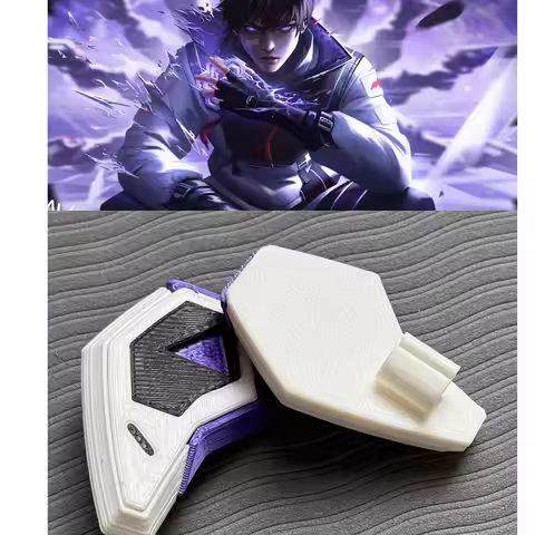 Game Valorant Iso Cosplay Earphone Cover 3D Printing Earphones Plastic Earwear Purple Ear Headphones