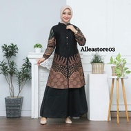 Gamis Batik Motif Bunga Surya Modern Premium, Dress Muslim, Gamis