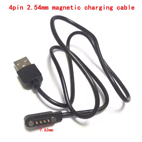 4 pin Pogo Magnet Cable for Kids Smart Watch Charging Cable USB 2.54mm Charge connector Cable for Q7
