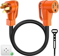 Tera Electric Vehicle Extension Cord 50A 3FT: for All EVs RVs UL Certified Heavy Duty NEMA 14-50P to