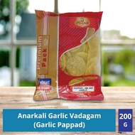 Anarkali Garlic Onion Red chilli Green Ajwain Cumin Grill Mint Carrot Pappad / Keropok /Crackers 200G