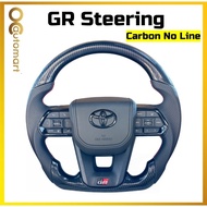 Toyota LC300 Design GR Steering Piano Black Leather Forged CARBON Steering Wheel GR Leather Steering