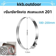 เข็มขัดรัดท่อ สแตนเลส 201 Stainless Steel Hose Clamp 7"