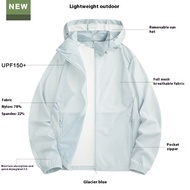【Cắm trú】 áo khoác Jacket ngoài trời mũ chống nắng có thể tháo rời upf150 +