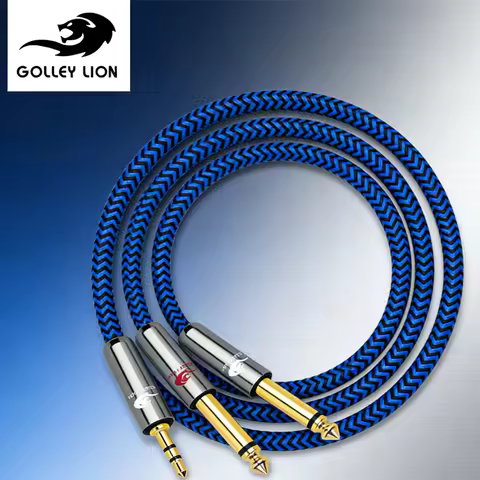 3.5mm to 2TS Cable Lossless Signal Transmission Professional Audio Setup Adaptation Audio Interface/