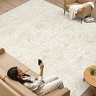 6x9 Area Rugs for Living Room: Washable Rugs Soft Vintage Print Rugs Non Slip Low Pile for Bedroom D