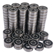 100 PCS 608-2RS Ball Bearing - Double Rubber Sealed Shielded Miniature Deep Groove Bearings for Furn
