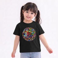 Children's Tops, Children's T-shirts, National Flag in the world, Globe Flag of the world
