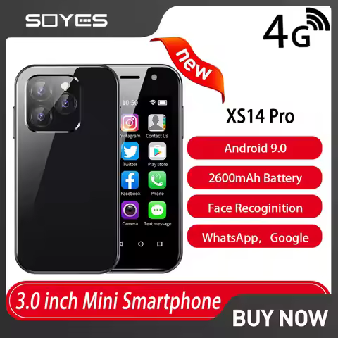 SOYES XS14 Pro 4G Mini Smartphone Android9.0 3GB+64GB 2600mAh Face Recoginition 3.0“ Small Cell Phon