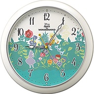 Disney (Disney) Hanging Clock Character Character Analog Alice Alice in Wonderland M804 Fantasy Absorption Continuous second Hand White Pearl Rhythm (RHYTHM) 8mg804MC05 φ28.0 × 4.2cm【Direct From JAPAN】