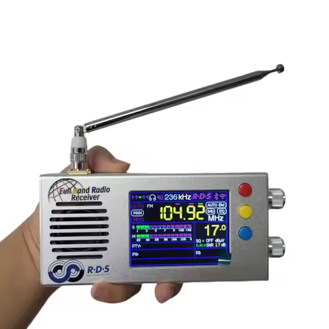 New TEF6686 Plus Full Band FM/MW/Short Wave HF/LW Radio Receiver 3.2 inch LCD Display 5000mhA Batter