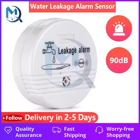 Wireless Water Alarm Independent Battery Water Alarm Sensor Detector 90dB Sounder Water Leakage Alar