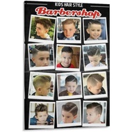 Kids Haircut Wall Art Salon Hairdressing Poster Boy Short Hair Poster Canvas Art Poster Wall Art Pic