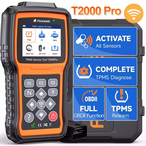 FOXWELL T2000 PRO Tire Pressure Monitor TPMS Relearn Activate Sensors Programming Car OBD2 Tire Pres