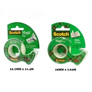 3M Scotch 810 Invisible Magic Tape With Dispenser Refillable 12.7MM x 11.4M / 19MM x 7.62M (104 / 10