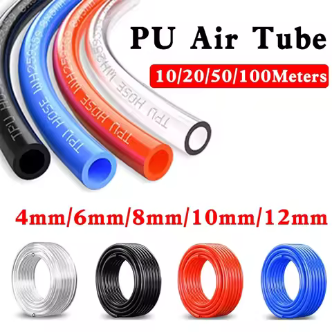 10M/20M/50M/100M Air Component Hose Polyurethane Tubing 4mm 6mm 8mm 10mm 12mm Pipe Line Hose Pneumat