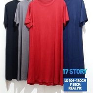 "USD.16Ma22x" Dress IMPORT JUMBO Plain Women L XL XXL 3XL 5L Short IMPORT LD 104CM - 150CM