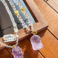 紫水晶扎基拉姆西藏女財神項鍊丨彌雅原創設計