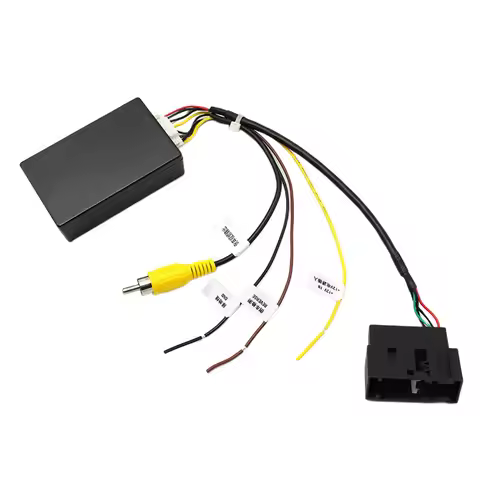 12V Reversing Camera Adapter RGB To AV Backup Camera Converter Reverse Camera Interface for Volkswag