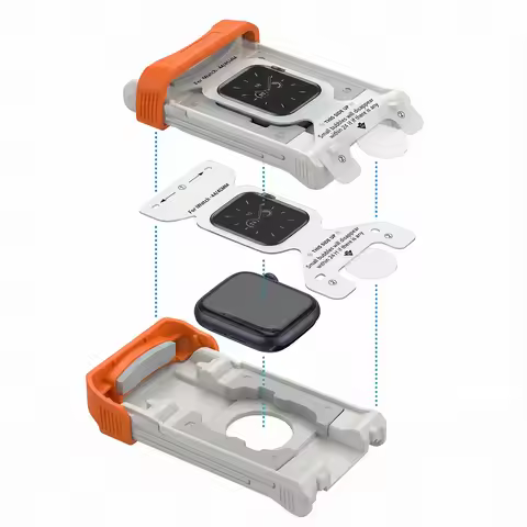 Hydrogel Film for Apple Watch 45mm 44mm for IWatch Series 9/8/7/6/5/se/4 Screen Protector+Fix Tool