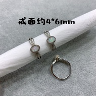 Nhẫn Opal Tự Nhiên Cho Nữ Nhẫn Opal Đá Quý Pha Lê Bạc Nguyên Chất Phong Cách Đeo Tay Phụ Kiện Thời T