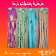 READY STOCK Pastel Zipper Kaftan Breastfeeding Friendly Baju Kelawar Exclusive Kelantan NUR Batik BYZARASARI