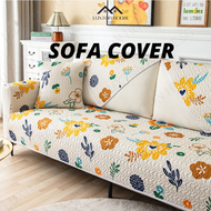 {SG} Non-slip Cotton Fabric Sofa Cover L Shape Sofa Cover Protector Cushion Covers Sofa Couch Covers