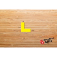 Custom yellow letter L Sticker, size 3cm vinyl Sticker