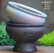 Readystock‼️Ceramic Flower Pot /set 宜兴粗陶多肉花盆缺口悬崖植物透气特大陶罐法师老桩陶瓷花盆