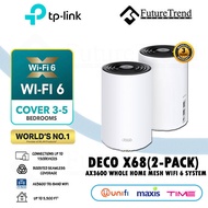 TPLink Deco X68 (2 Pack) AX3600 Whole Home Mesh WiFi 6 System