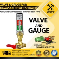 Ball Valve and Gauge Compatible for Kawasaki Power Sprayer Parts Car Wash Pressure Washer Belt type