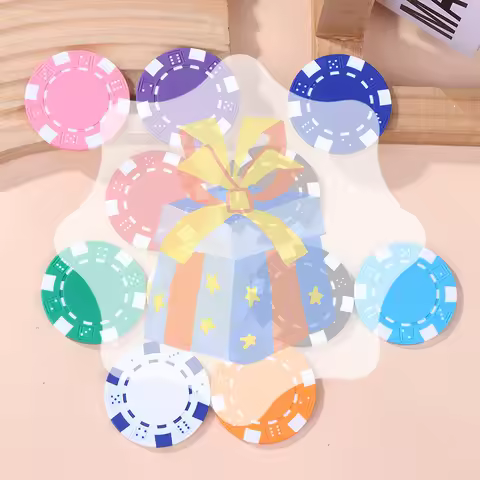 10 Pcs ABS Plastic Poker Chips Casino Texas Hold'em Poker Metal Coins 11.5g Chips Poker Game Chip Se