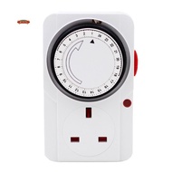 24-Hour Segmented Timer Switch-Energy-Saving Plug Timer Socket Kit-with Programmable Time Controller