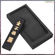 [L E U R] 4 Inch Chinese Calligraphy Ink Stone with Ink Stick, Rectangle Ink Stone Tray for Traditio