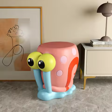 Cartoon Little Snail Shoe Change Stool Entrance Home Children Cute Creative Lobby Sitting Low Stool 