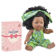 Black Baby Dolls, 10in African American Black Doll for Girl 1-3, Realistic Baby Doll for Toddler Age