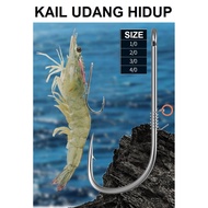 MATA Live shrimp HOOK fishing hook eye/ for Live shrimp bait Live shrimp hook/ Shrimp walker/ 1-4/0