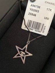 Chanel 星星幻彩閃鑽頸鏈 可調節