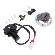 [LEN]Ignition Switch Gas Cap Seat Lock Helmet Lock Key Set Sturdy Easy Installation For MT03 YZF XJ6